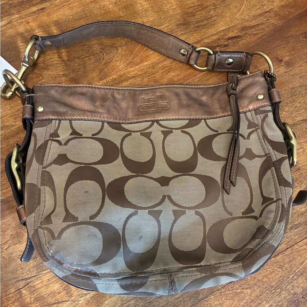 Coach Zoe Signature Canvas and Leather Shoulder Bag 12657